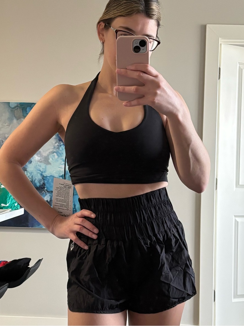 FP Movement by Free People Black High-Waist Athletic Shorts